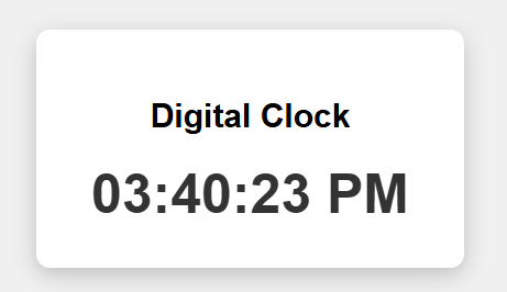 Digital Clock Project